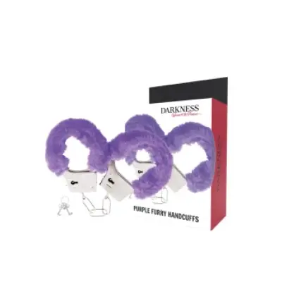 Darkness Lilac Lined Metal Handcuffs