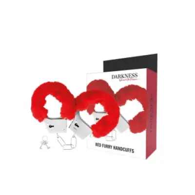 Darkness Red Lined Metal Handcuffs