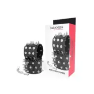 Darkness Skulls And Bones Black Spiked Handcuffs