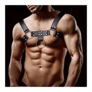 Domine Male Chest Harness - Vegan Leather