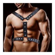 Fabrio Male Chest Bondage Harness - Vegan Leather