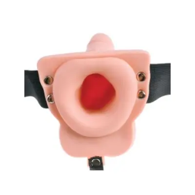 Fetish Fantasy Series Adjustable Harness Remote Control Realistic Penis With Rechargeable Testicles And Vibrator 15 Cm