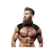 Fetish Submissive Attitude Mens Brigade Adjustable Eco-Leather Neck Harness