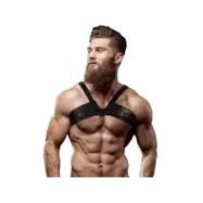 Fetish Submissive Attitude Mens Brigade Eco-Leather Chest Harness