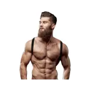 Fetish Submissive Attitude Mens Eco-Leather Back Harness