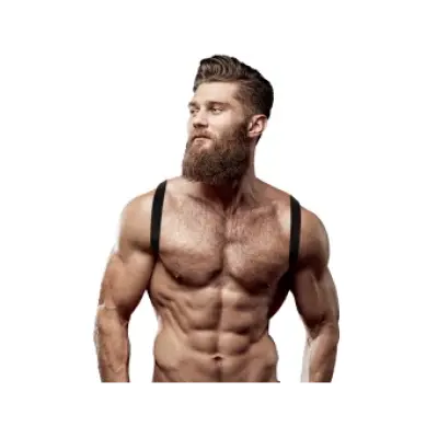 Fetish Submissive Attitude Mens Eco-Leather Back Harness