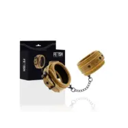 Fetish Submissive Origen Vegan Leather Handcuffs With Neoprene Lining