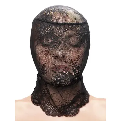 Fetish& Fashion Lace Hood Black