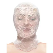 Fetish& Fashion Lace Hood White
