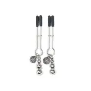 Fifty Shades of Grey Pinch Adjustable Nipple Clamps SILVER