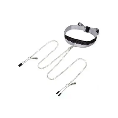 Fifty Shades Of Grey Collar And Nipple Clamps Silver