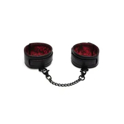 Fifty Shades Of Grey Reverse Pu Leather Ankle Cuffs Red