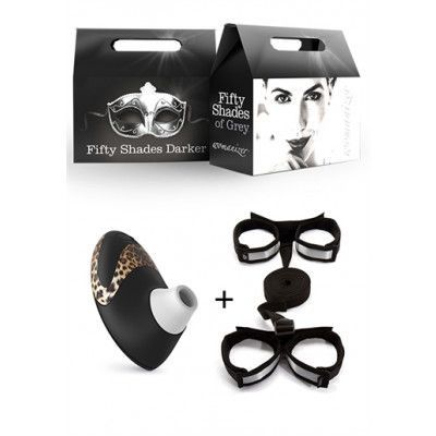 Womanizer Pro Black & Bed Restraints, Womanizer