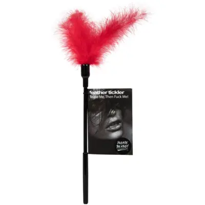 Tease Me Then Fuck Me Feather Tickler Red