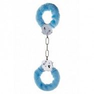 FURRY FUN CUFFS PALE BLUE PLUSH