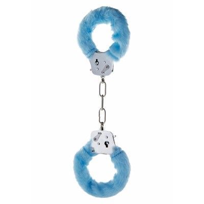 FURRY FUN CUFFS PALE BLUE PLUSH