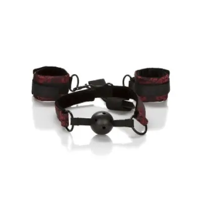 CALEXOTICS - SCANDAL BREATHABLE BALL GAG WITH HANDCUFFS