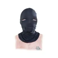 Fetish Fantasy Series Hood With Zippers Black