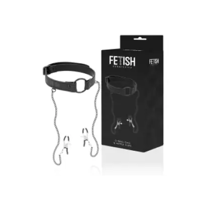 Fetish Submissive Gag Ring With Nipple Clamps