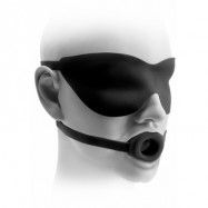 FF ELITE OPEN MOUTH GAG&MASK L BLAC