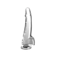 King Cock Clear Dildo With Testicles 19 Cm Transparent