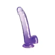 King Cock Clear Dildo With Testicles 20.3 Cm Purple