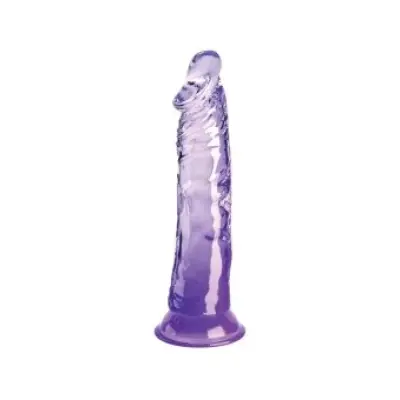 King Cock Clear Realistic Penis 19.7 Cm Purple