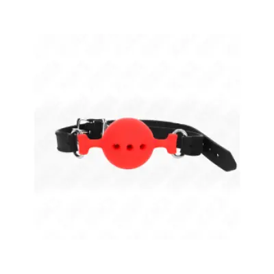 Kink Full Silicone Gag 55 X 2 Cm With 4.5 Cm Ball Size M Red Adjustable 35-51 Cm
