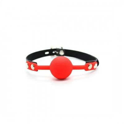 Lockable Ball Gag Red