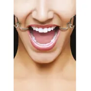 Ouch! Hook Gag with leather straps Black