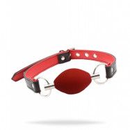 Oval Ball Gag Silicone Red