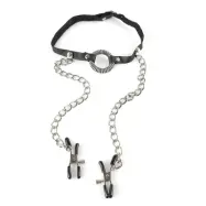 Pipedream Fetish Fantasy: O-Ring Gag Nipple Clamps