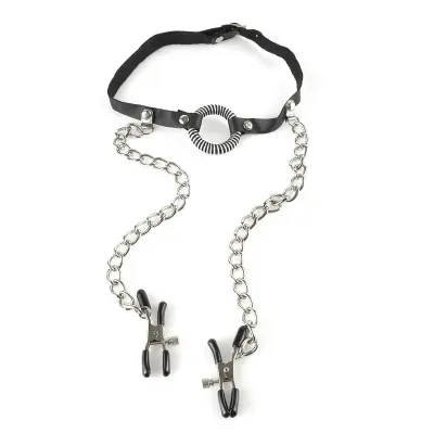 Pipedream Fetish Fantasy: O-Ring Gag Nipple Clamps