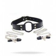 Ring Gag Plus Nipples Clamps