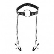 Seize O-Ring Gag with Nipple Clamps