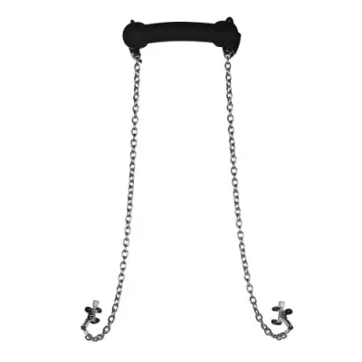 Silicone Big Gag with Nipple Clamps