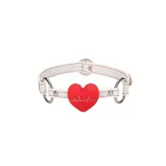 Silicone Heart Gag - Nurse Theme - White