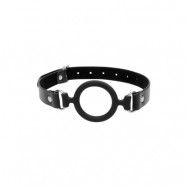 Silicone Ring Gag - Leather Straps