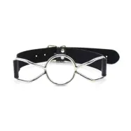 Spider Mouth Gag - Svart Munkavel med metallring - Small