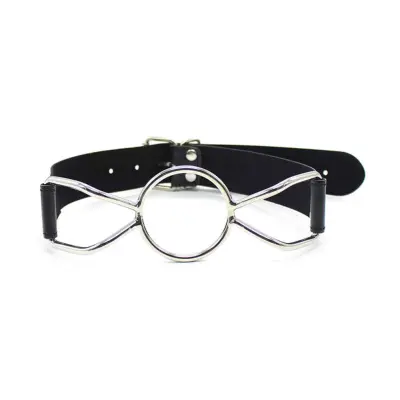 Spider Mouth Gag - Svart Munkavel med metallring - Small