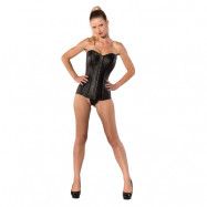 Guilty Pleasures - Leather Zip Up Corset - M