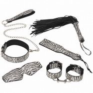 Baseks Zebra Kinky Bondageset 6 delar - Vit