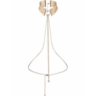 Bijoux Indiscrets: Desir Metallique, Metallic Mesh Collar, guld