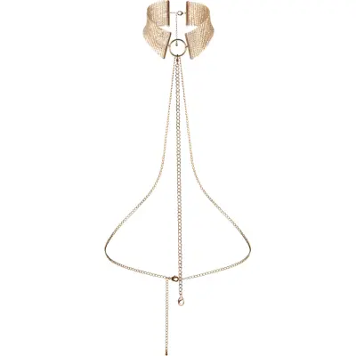 Bijoux Indiscrets: Desir Metallique, Metallic Mesh Collar, guld