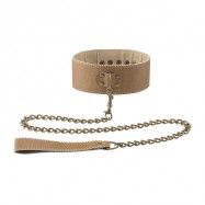 Collar with Leash Brun