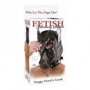 FETISH FANTASY DOGGIE HOOD AND LEASH - HUVA MED KOPPEL