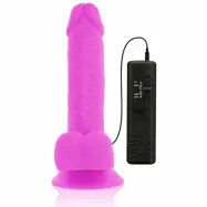 Flexibel Vibrerande Dildo med fjärrkontroll 20,5 cm - Purple