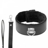 Furry Collar with Leash