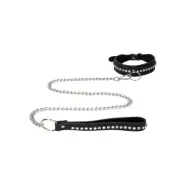 Ouch! Diamond Studded Collar with Leash
