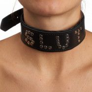 Strict Leather Slut Halsband    - Svart